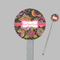 Birds & Butterflies Clear Plastic 7" Stir Stick - Round - Closeup