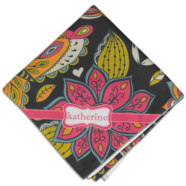 Custom Birds & Butterflies Cloth Dinner Napkin - Single w/ Name or Text