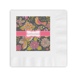Birds & Butterflies Coined Cocktail Napkins (Personalized)