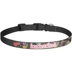 Birds & Butterflies Dog Collar - Large (Personalized)