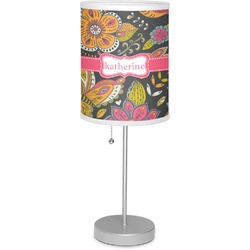Birds & Butterflies 7" Drum Lamp with Shade Polyester (Personalized)