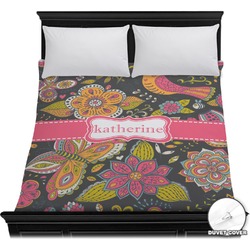 Birds & Butterflies Duvet Cover - Full / Queen (Personalized)