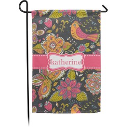 Birds & Butterflies Small Garden Flag - Double Sided w/ Name or Text