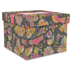 Birds & Butterflies Gift Box with Lid - Canvas Wrapped - XX-Large (Personalized)