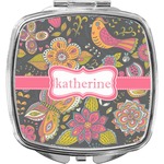 Birds & Butterflies Compact Makeup Mirror (Personalized)