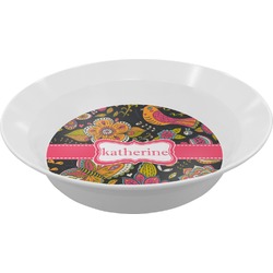 Birds & Butterflies Melamine Bowl - 12 oz (Personalized)