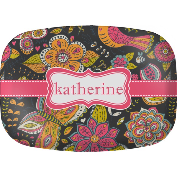 Custom Birds & Butterflies Melamine Platter (Personalized)