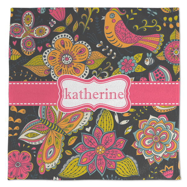 Custom Birds & Butterflies Microfiber Dish Towel (Personalized)