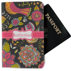 Birds & Butterflies Passport Holder - Fabric (Personalized)