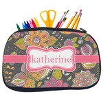 Birds & Butterflies Neoprene Pencil Case - Medium w/ Name or Text