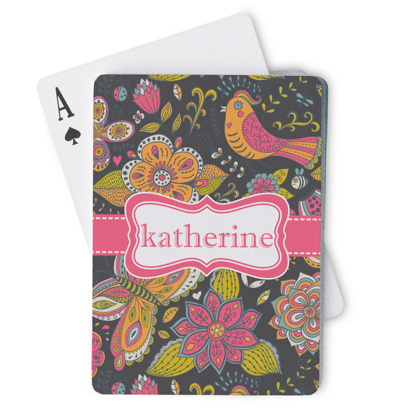 Custom Birds & Butterflies Playing Cards (Personalized)