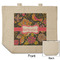 Birds & Butterflies Reusable Cotton Grocery Bag - Front & Back View