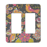 Birds & Butterflies Rocker Style Light Switch Cover - Two Switch