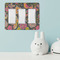 Birds & Butterflies Rocker Light Switch Covers - Triple - IN CONTEXT