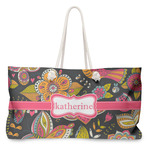 Birds & Butterflies Large Tote Bag with Rope Handles (Personalized)