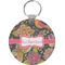 Birds & Butterflies Round Keychain (Personalized)