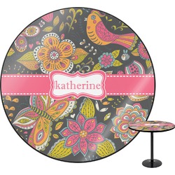 Birds & Butterflies Round Table - 24" (Personalized)