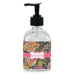 Birds & Butterflies Glass Soap & Lotion Bottle - Single Bottle (Personalized)