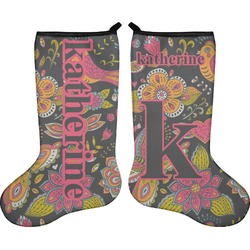 Birds & Butterflies Holiday Stocking - Double-Sided - Neoprene (Personalized)