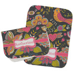 Birds & Butterflies Burp Cloths - Fleece - Set of 2 w/ Name or Text