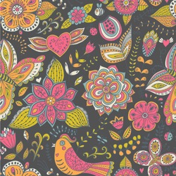 Birds & Butterflies Wallpaper & Surface Covering (Peel & Stick 24"x 24" Sample)