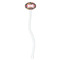 Birds & Butterflies White Plastic 7" Stir Stick - Oval - Single Stick