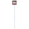 Birds & Butterflies White Plastic Stir Stick - Double Sided - Square - Single Stick