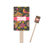 Birds & Butterflies 6.25" Rectangle Wooden Stir Sticks - Double Sided (Personalized)