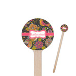 Birds & Butterflies 7.5" Round Wooden Stir Sticks - Double Sided (Personalized)