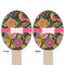 Birds & Butterflies Wooden Food Pick - Oval - Double Sided - Front & Back