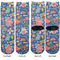 Owl & Hedgehog Adult Crew Socks - Double Pair - Front and Back - Apvl