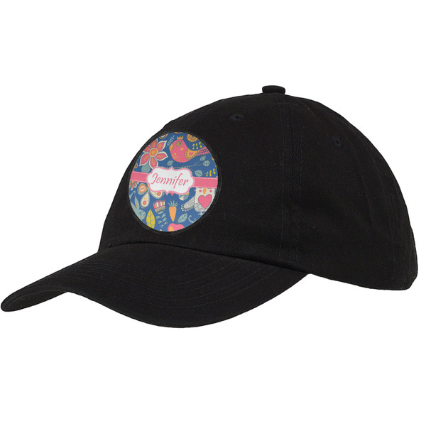 Custom Owl & Hedgehog Baseball Cap - Black (Personalized)