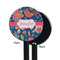 Owl & Hedgehog Black Plastic 5.5" Stir Stick - Single Sided - Round - Front & Back