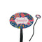 Owl & Hedgehog Black Plastic 7" Stir Stick - Oval - Closeup