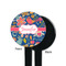 Owl & Hedgehog Black Plastic 7" Stir Stick - Single Sided - Round - Front & Back