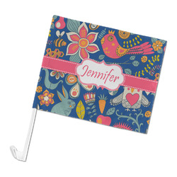 Owl & Hedgehog Car Flag (Personalized)