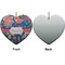 Owl & Hedgehog Ceramic Flat Ornament - Heart Front & Back (APPROVAL)