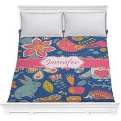 Owl & Hedgehog Comforter - Full / Queen (Personalized)