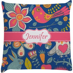 Owl & Hedgehog Decorative Pillow Case (Personalized)