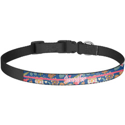 Owl & Hedgehog Dog Collar - Large (Personalized)