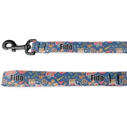 Owl & Hedgehog Dog Leash - 6 ft (Personalized)