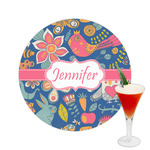 Owl & Hedgehog Printed Drink Topper -  2.5" (Personalized)