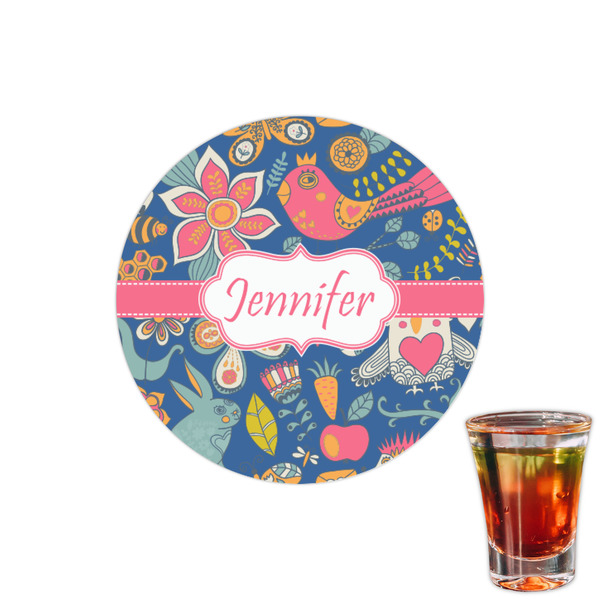 Custom Owl & Hedgehog Printed Drink Topper - 1.5" (Personalized)