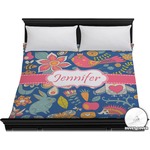 Owl & Hedgehog Duvet Cover - King (Personalized)