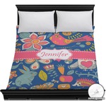 Owl & Hedgehog Duvet Cover - Full / Queen (Personalized)