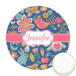 Owl & Hedgehog Printed Cookie Topper - Round (Personalized)