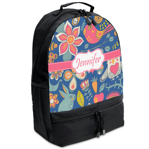 Custom Owl & Hedgehog Backpacks - Black (Personalized)