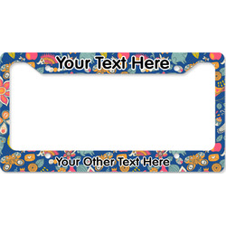 Owl & Hedgehog License Plate Frame - Style B (Personalized)