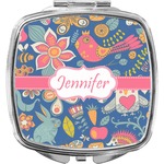 Owl & Hedgehog Compact Makeup Mirror (Personalized)