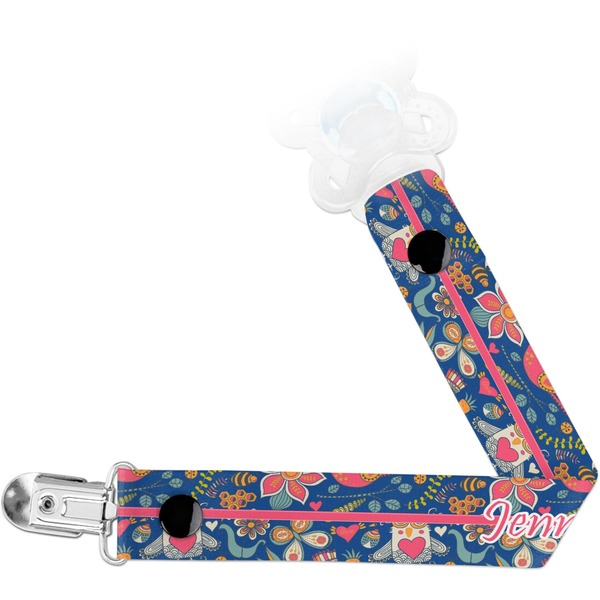 Custom Owl & Hedgehog Pacifier Clip (Personalized)